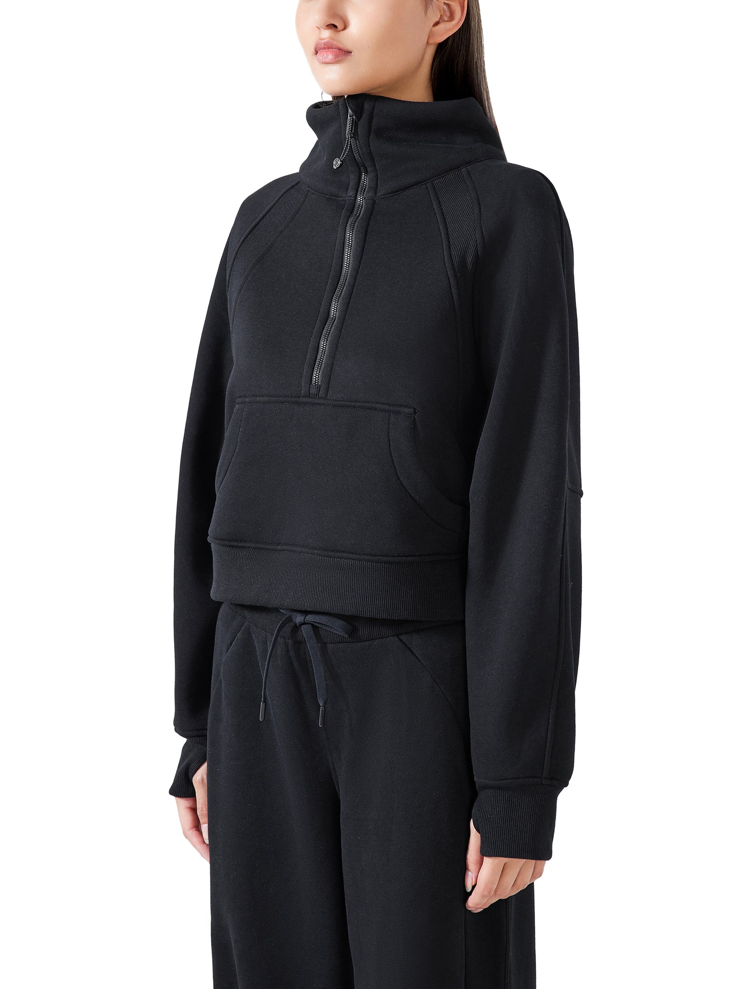 Adult 1/4 Zip Pullover in Black